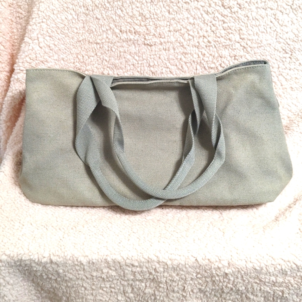 Bloomingdale's gray canvas tote bag